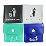 JYNXOR 4 Pièces Cendrier de Poche, Cendrier de Poche Anti Odeur, Réutilisables Ignifuge ...