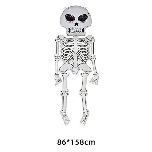 Soochat Halloween Foil Balloons Skeletons Balloons Ghost Skull Mylar Balloons For Halloween Decorations Party Favors #TOP1