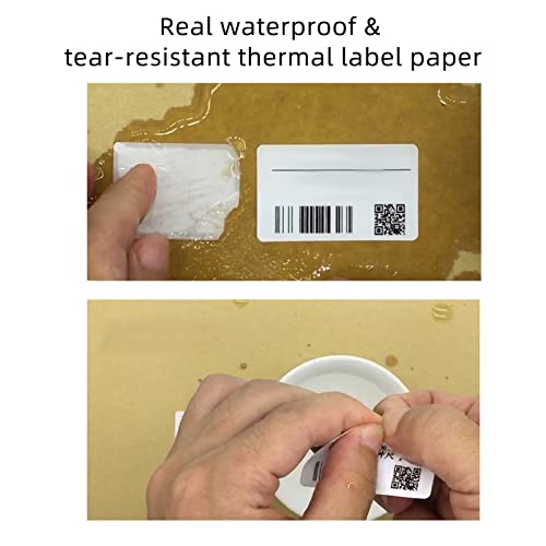Qican Etiquetas térmicas à prova d'água Etiquetas autoadesivas Etiquetas de remessa de 2,0x1,2 pole
