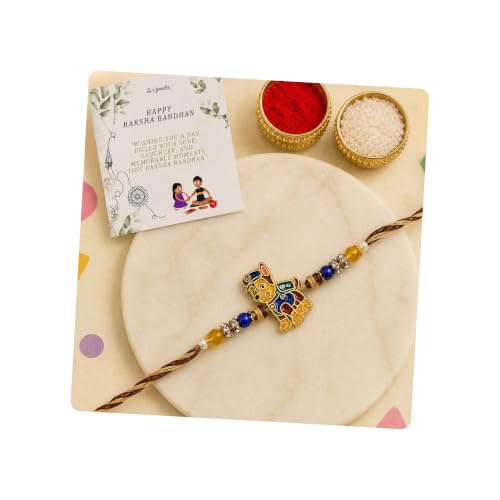 Image of I Jewels Fancy Cartoon Kids Rakhi With Roli Chawal & Rakshabandhan Card for Bro /Brother /Bhai