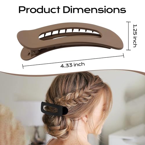 Pinzas grandes de garra para cabello fino, pack 6 piezas miniatura 2