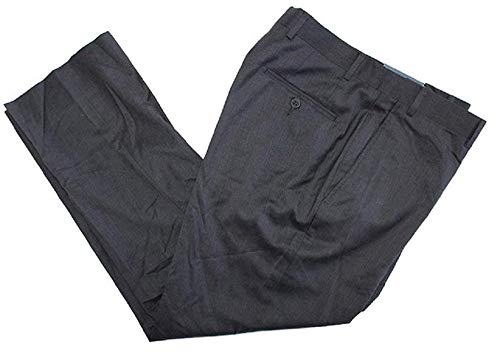 Kirkland Signature Flat Front Men's Wool Dress Pants 34 x 30 Black3