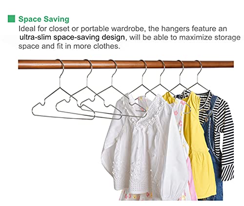 Amber Home 20 Pack 12 Inch Chrome Kids Baby Hangers, Strong Metal Children Clothes Hangers For Closet thumb #4