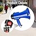 harayaa Handheld Megaphone Portable Speaker Bullhorn Siren Recording Lightweight Pp Material Easy to Carry Suitable for Outdoor Events Emergency, Blue