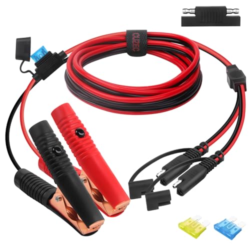 Câble SAE 12V Cuzec pinces crocodile pour l'entretien de la batterie auto