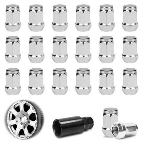 Tuercas de rueda m12x 1,5, llantas de acero, 60°, cerradas,tuerca cónica,tuercas cromadas,tapas con Ford Toyota,Hyundai,Kia, Mazda,21 unidades, universal para tuercas de coche