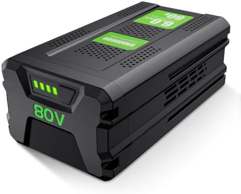 POWTREE Upgraded 6.0Ah Replacement for Greenworks 80V Battery PRO Compatible with Greenworks 80 Volt Max Battery GBA80200 GBA80300 GBA80400 GBA80500 GBA80250 Power Tools (Not for Kobalt)