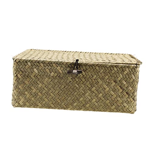 Garneck 3 Cajas De Almacenamiento De Mimbre Cestas Tejidas Cestas De Almacenamiento Tejidas Contenedor De Almacenamiento Cestas De Ratán Cestas Ligeras De Bambú
