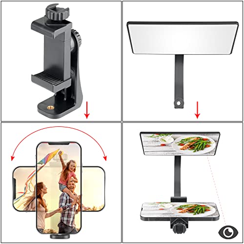 Fantaseal VH-P1 Novelty Adjustable Phone Microphone Overhead Desk Clamp Mount Mic Arm Table Stand Tripod Holder W/Rc+ Monitor Mirror Youtube Time Lapse Video Meeting Zoom Conference Streaming thumb #2