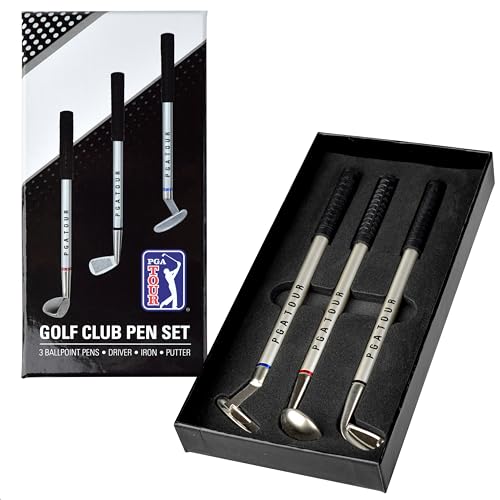 PGA TOUR Set de 3 stylos en Forme de Club de Golf