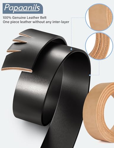 Mens Dress Belt,Genuine Casual Leather Belts for Men 1.5" Width4