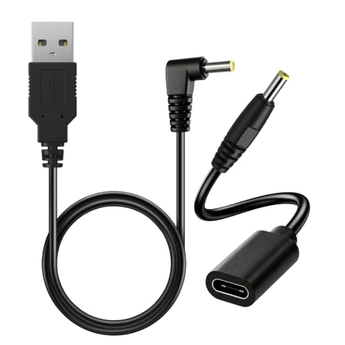 PSP Charger Cable, USB-A &amp; Type-C Adapter for PSP 1000, 2000, 3000 Charger Cord Bundle Kit