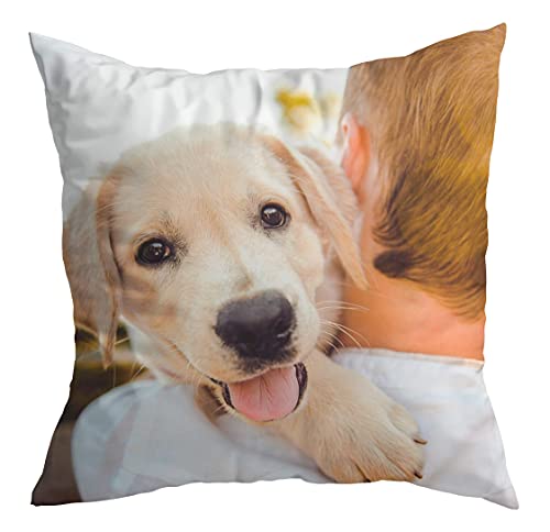 Teetaly Cuscino Personalizzato con Foto e Scritte, Fronte-Retro,...