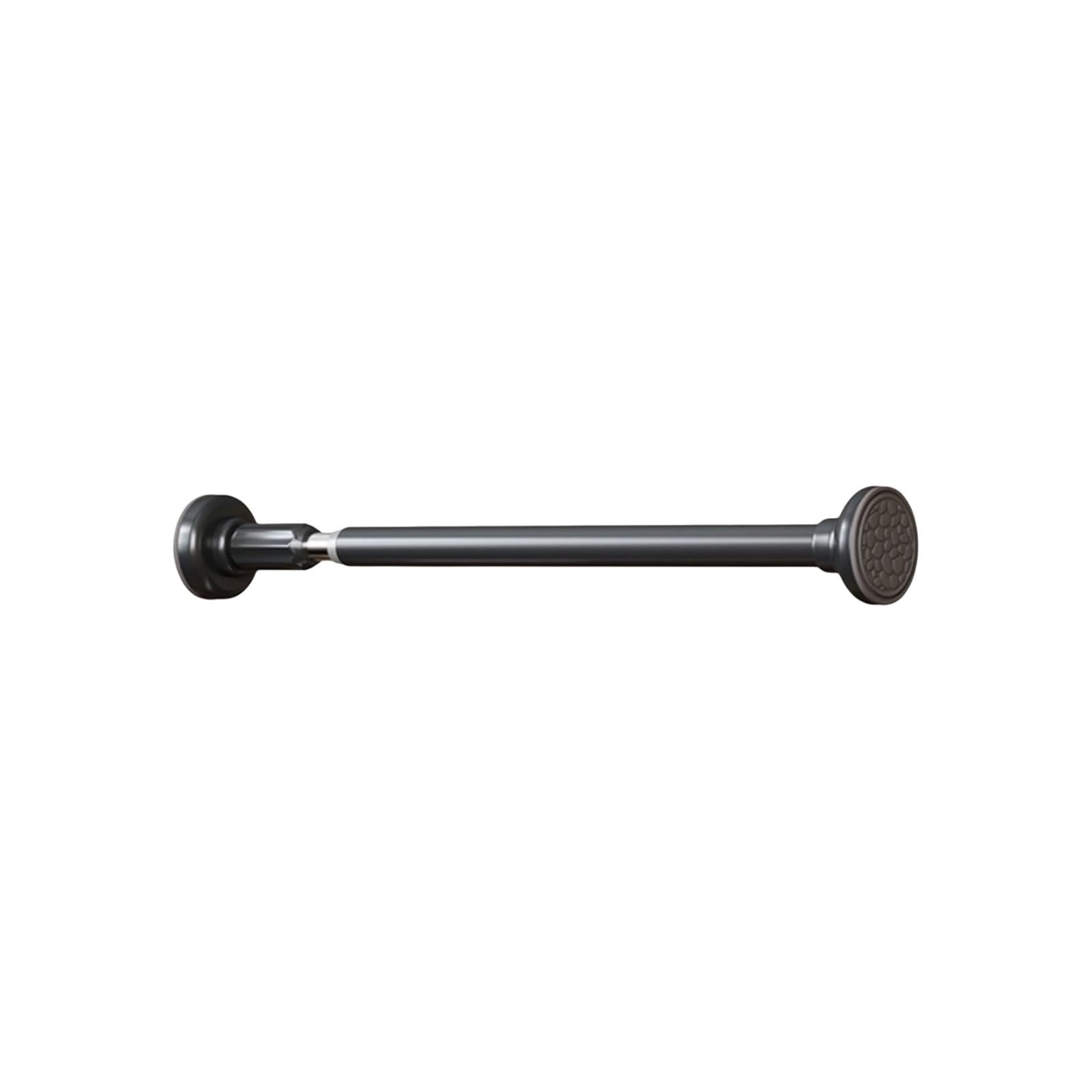 Adjustable Stainless Steel Shower Curtain Rod Telescopic No Drilling Required Suitable For Balconies And Bathrooms stable(Nero,35-50cm)