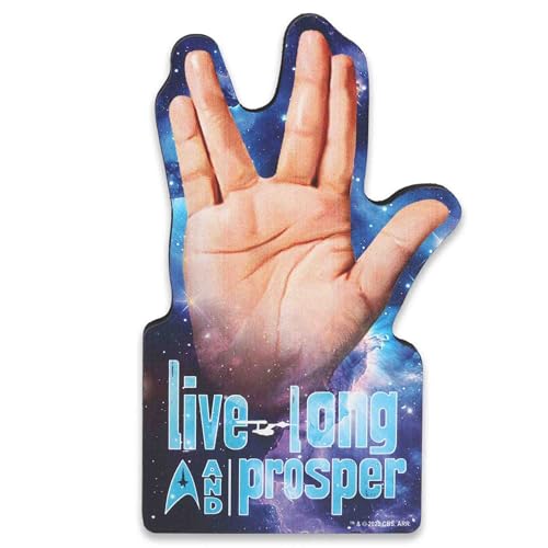 Star Trek Live Long and Prosper - Decoración clásica de bloques de madera de Star Trek para dormitorio u oficina