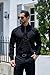 Barry.Wang Solid Colors Mens Dress Shirt and Tie Set Formal Business Wedding Shirts Long Sleeve Button Down Casual 6PCS Black