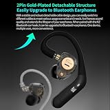 Yinyoo KZ Taurus Słuchawki przewodowe IEM Hi-Fi dla audiofilów, poziome, podwójne, dynamiczne przetworniki 8 mm, monitory douszne, głęboki bas, odłączany kabel 2-pinowy, do gier, przezroczysta obudowa