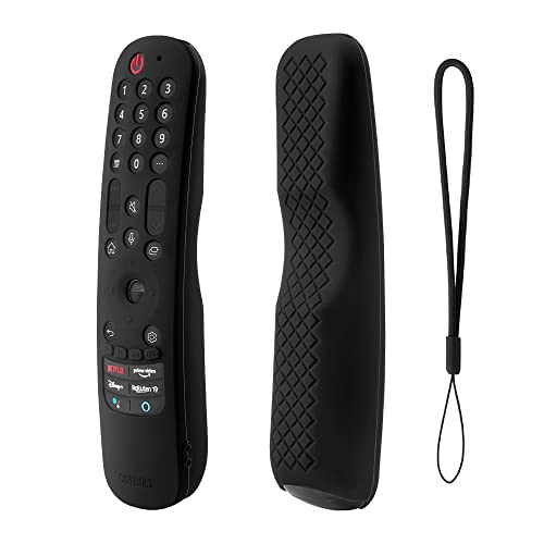 Image of Silicone Case Cover Compatible with LG AN-MR21GA MR22GA MR23GA MR24GA Magic Remote Shockproof for LG Smart TV Remote 2021 2022 2023 2024 (Remote Not Included) (Black)