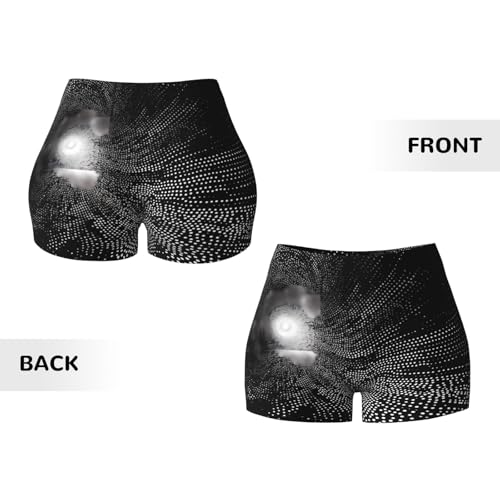 Mosaic Luminous Points Pattern Sports Shorts, high Elastic Slim Fitness Pants, Suitable for Yoga/Leisure/Daily wear3