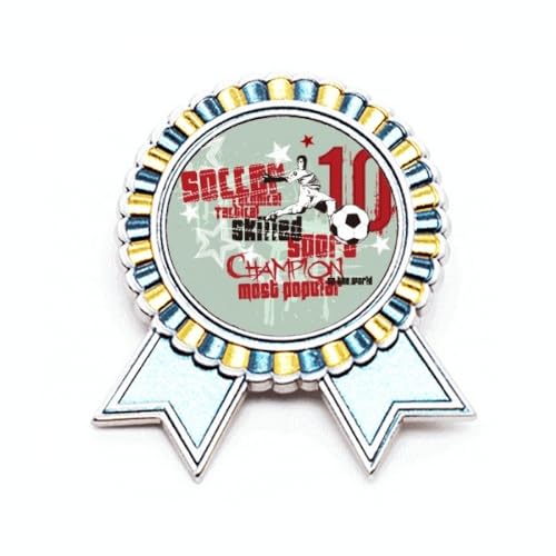 Médaille pin winner award football graffiti pour récompenser un jeune joueur