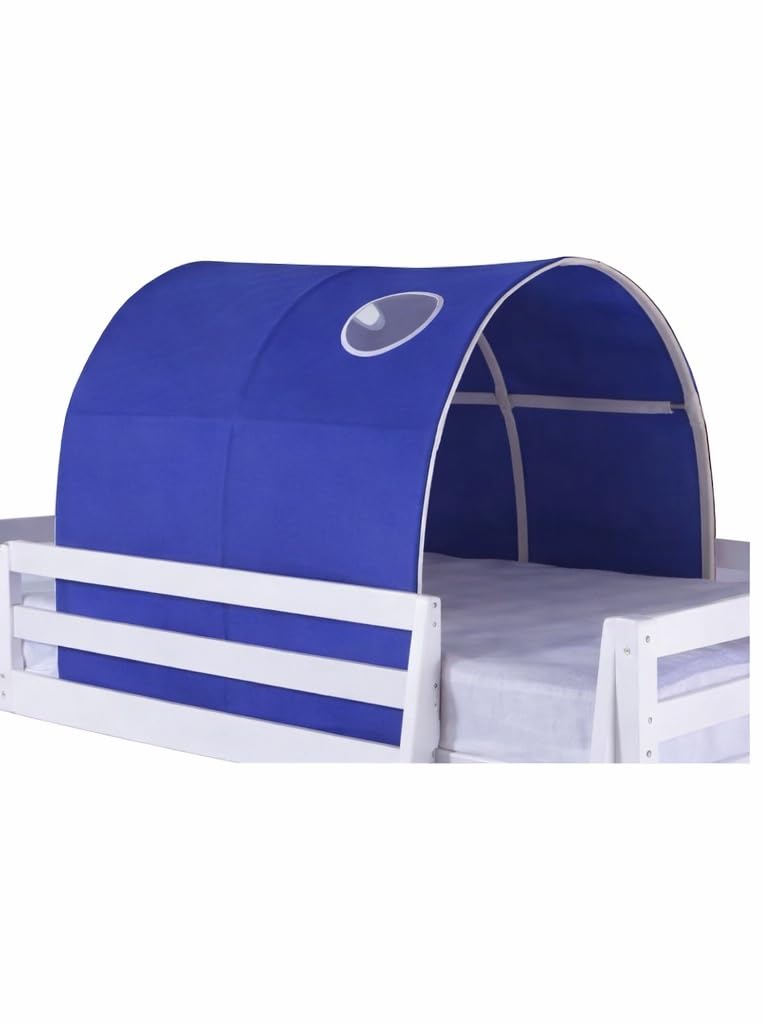 Túnel de cama infantil para cabaña y camas de cama media, sala de juegos para dormitorio infantil (azul)