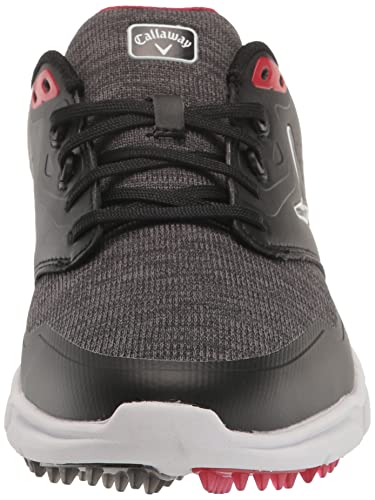 Callaway Men's Coronado V3 Sl Golf Shoe, Black/Red, 142