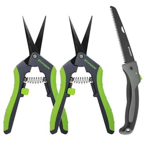 Tijeras de podar y sierra plegable para jardín STAYGROW miniatura 1