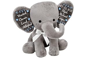 Personalized Adoption Celebration Plush Elephant Keepsake