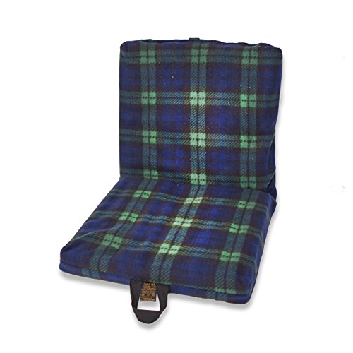 Coussin avec couverture en toison douce motif écossais authentique