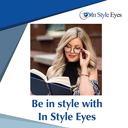 Image of In Style Eyes Modern Reading Glasses - Full-rimmed, Classic Oval Style, Lightweight Frame with Metal Spring Hinges - Grey - 2.5x