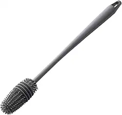 Escova de Limpeza em Silicone com Cabo Longo Anatômico – Para Garrafas, Mamadeiras, Copos, Potes e Taças