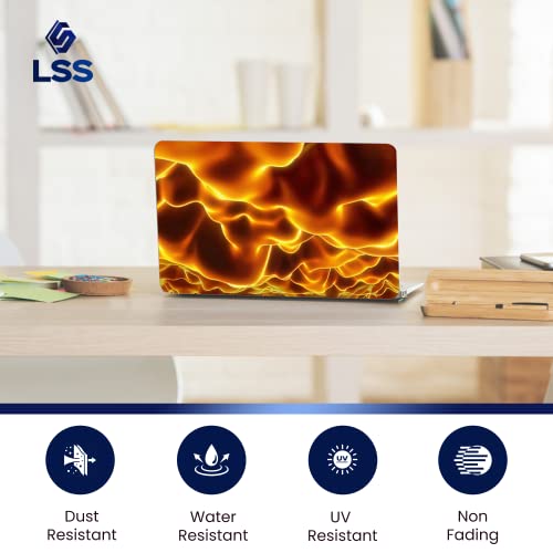 Image of LSS Laptop 15 15.6 Skin Cover with Colorful Flames Pattern for HP Dell Lenovo Apple Asus Acer Compaq - Fits 13.3 inch 14 inch 15.6 inch 16 inch (2 Wrist Pads Free)