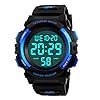 Reloj analógico para niños, reloj para niños de 6 a 15 años, reloj digital para deportes al aire libre, multifuncional con cronógrafo LED 50 M, impermeable, con alarma, calendario, con banda de silicona