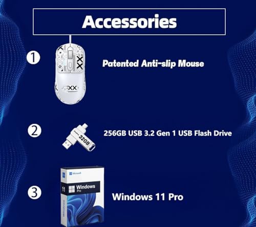 Image of Dell inspiron 16 2 in 1 Laptop, 16 inch FHD+ Touch Screen Business Laptop, Intel Ultra 5 Processor, 16GB LPDDR5X, 1TB SSD, Backlit Keyboard, Ice Blue, 32GB USB Flash Drive, Windows 11 Pro, Accessories