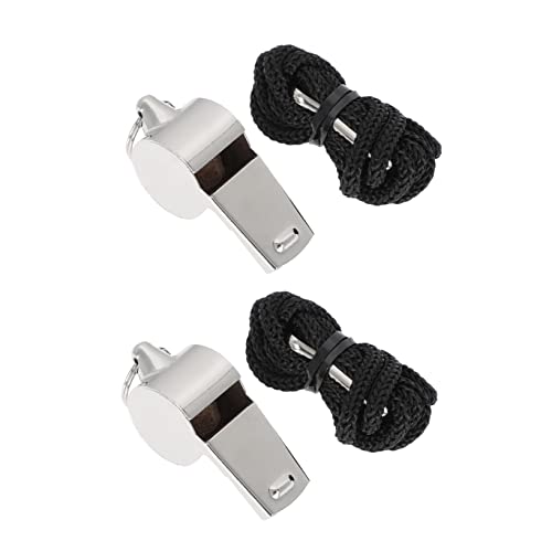 Silbatos deportivos portátiles KICHOUSE 2 pcs con cordón
