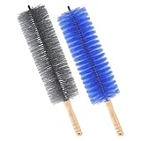 CHILDWEET 2stücke Flexible Staubwischbürste Für Ventilatoren Und Jalousien Biegsame Mikrofaserdüse Zur Effektiven Reinigung Von Luftschächten Und Standventilatoren Blau