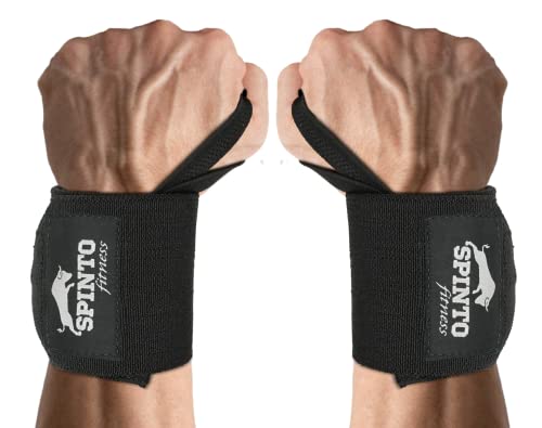 Spinto Fitness Lifting Wrist Wraps for Weightlifting Men, Women, Heavy Duty 18â€ Professional Grade Weight Lifting Wrist Wraps