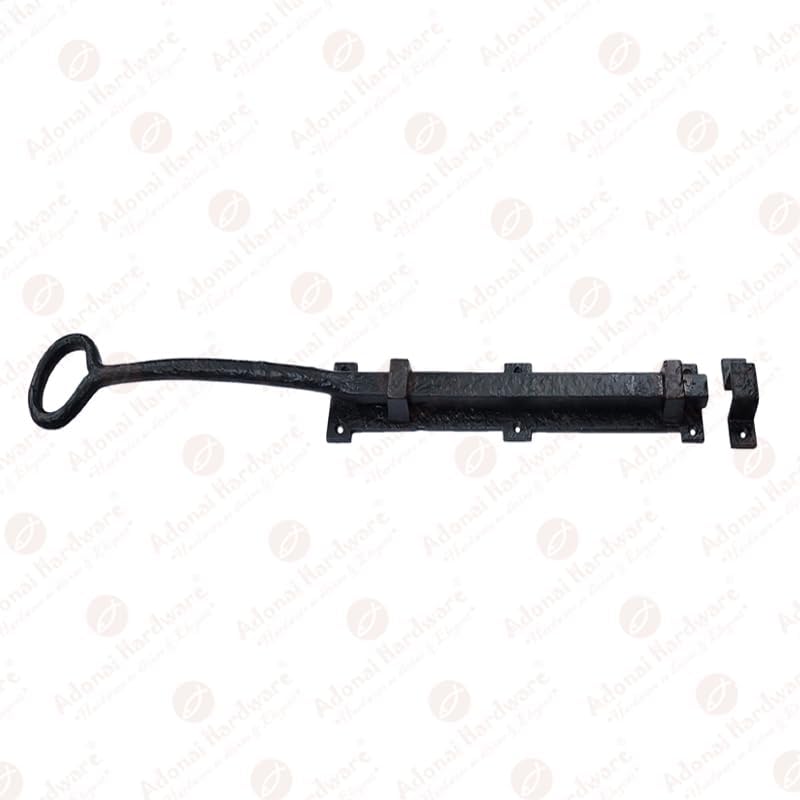Adonai Hardware 21" Chemarims Black Antique Iron Door Bolt