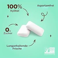 Pur Gum | Zuckerfreier Kaugummi | 100% Xylit | Vegan, Aspartamfrei, Glutenfrei & Diabetikerfreundlich | Natürlicher Kaugummi Mit Chocolate Mint Geschmack, 55 Stück (1er Pack) – Ansicht 6