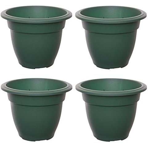 4x30cm Round Bell Planter Gree Cover
