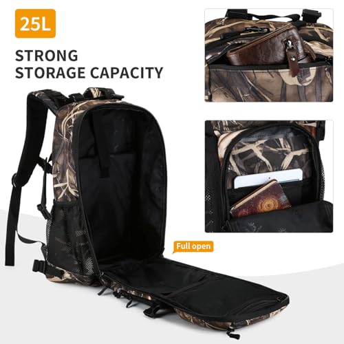 Image of HUNTVP Tactical Backpack Military MOLLE Backpack Hunting Rucksack Gear Assault Pack 25L WR
