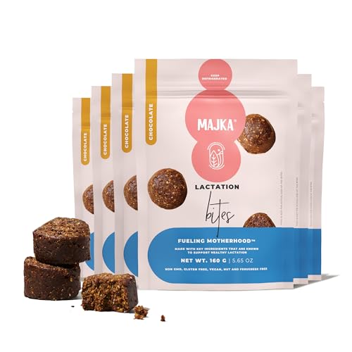 Image of Majka Organic Lactation Cookies for Nursing Moms, Healthy Breastfeeding Snack to Boost Breast Milk Supply and Increase Energy, Clean Ingredients, Vegan, Gluten Free (Chocolate, 6 Pack)