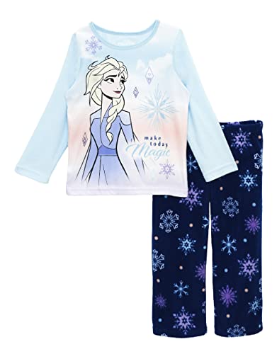 Disney Girls' Pajamas Frozen, Aqua/Navy