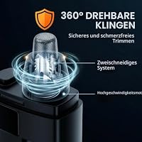 Nasenhaartrimmer Profi mit Doppelklingen 9000 U/min, USB-C Aufladbar, IPX7 Wasserdicht, Schmerzfreier Nasentrimmer für Männer & Frauen, Präzises Nasenhaar-Trimmen, Kompakt, Tragbar und Schnell – Ansicht 3