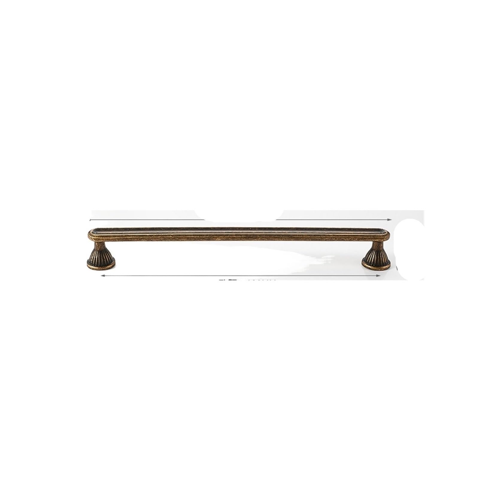 Yonmledo 11087-192Mm Brass Vintage Drawer Handles 2Pcs Yellow Antique Brass Wardrobe Door Pull Vintage Furniture Handle Single-Hole Drawer Knobs Cabinet Antique Bronze Hardware Handle(11087-192Mm)