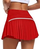 Avec cordon de serrage réglable : la jupe de golf à taille haute offre un ajustement amincissant qui épouse parfaitement la forme sans serrer et assure une couverture complète même en cas de mouvement. Un cordon de serrage intérieur permet un ajustement facile et un ajustement sûr qui ne glisse pas même pendant le jeu.