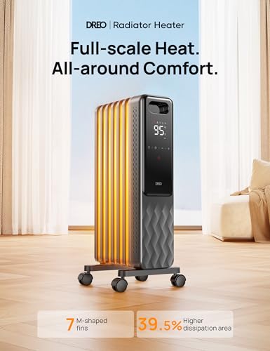 Dreo DR-HSH010 Oil Filled Radiator, Electric Radiant Heaters For Indoor Use Large Room With Remote Control, Child Lock, 4 Modes, Overheat & Tip-Over Protection, 24H Timer, Digital Thermostat thumb #1