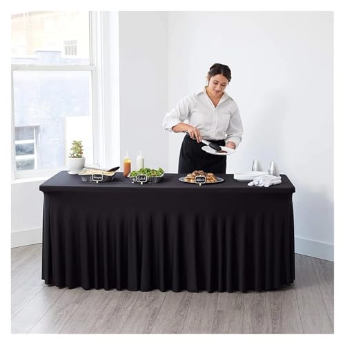 Nappe de table en élasthanne infroissable pour masquer les pieds de table