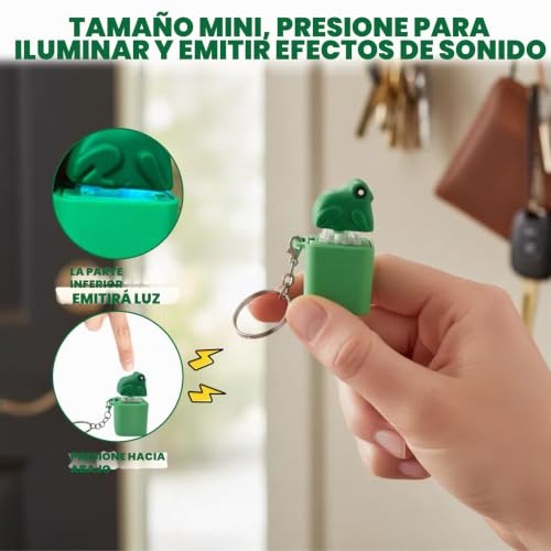 Miniatura 4 de Taimeimao Llavero De Rana, Llavero Con Luz Y Sonido Que Grazna, Juguete Anti-Estrés Ranita, Alivio Del Estrés Sensorial Para Adultos Y Niños, Ayuda A La Concentración Y A Liberar El Estrés