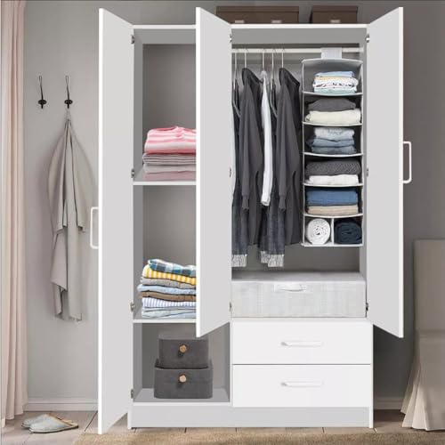 Catálogo para Comprar On-line Roperos Walmart , tabla con los diez mejores. 48 MILOR Ropero de Madera,Closet Armables para Ropa con Estantes y Barras de Colgar, Armario Independiente con Puertas Correderas,Mueble Ropero Clóset Organizador Multiusos,para...